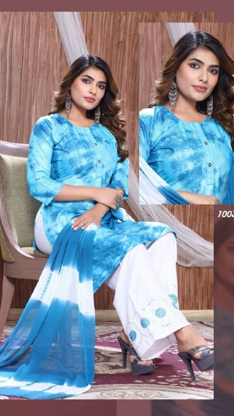 Shibori Fashion Talk Kurti Palazzo with Dupatta collection