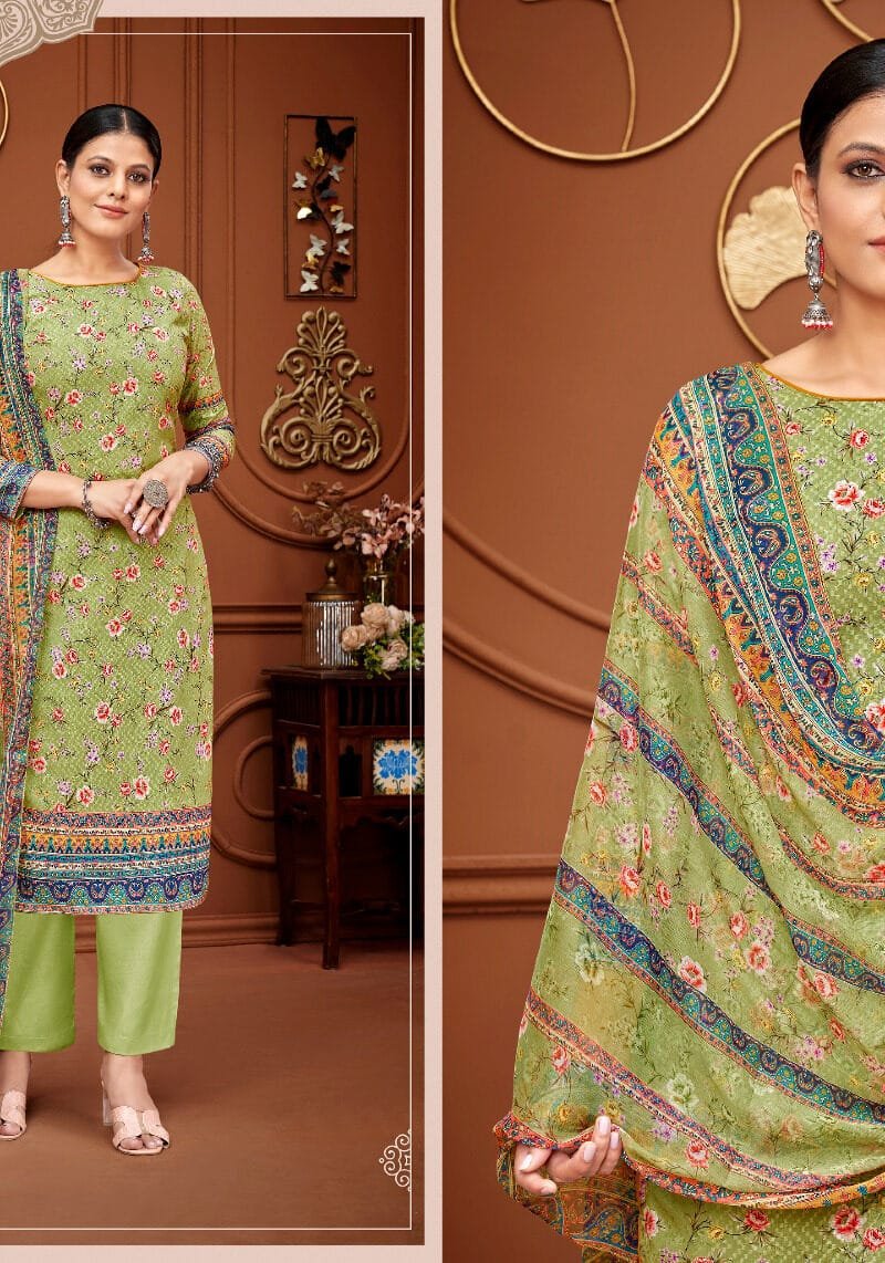 Summer Shine Alok Suit Pure Cotton Self Chicken Embroidery