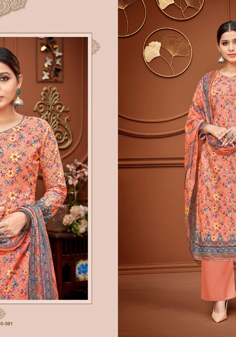 Summer Shine Alok Suit Pure Cotton Self Chicken Embroidery