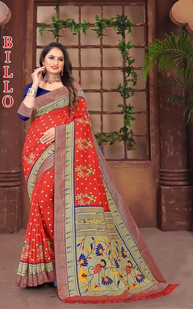 Vikram Billo Pure Vichitra Wholesale Saree