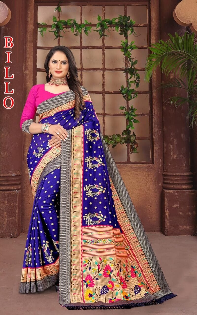 Vikram Billo Pure Vichitra Wholesale Saree