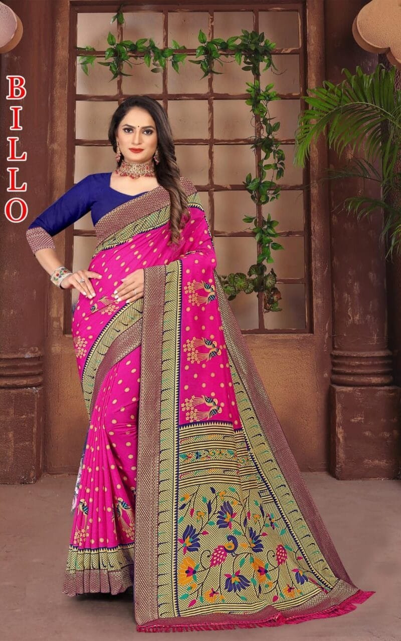 Vikram Billo Pure Vichitra Wholesale Saree