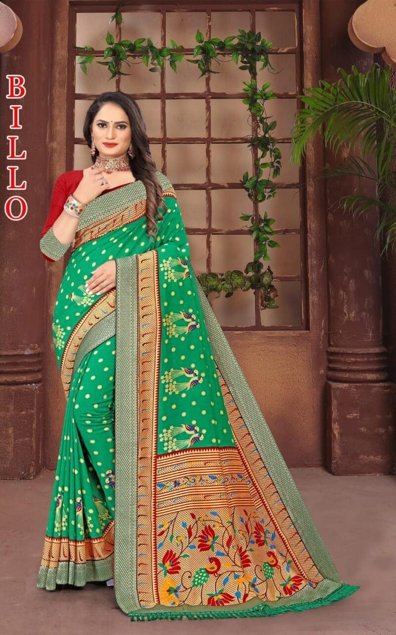 Vikram Billo Pure Vichitra Wholesale Saree