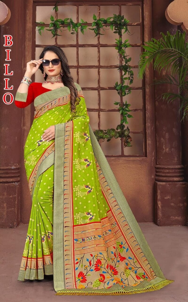 Vikram Billo Pure Vichitra Wholesale Saree