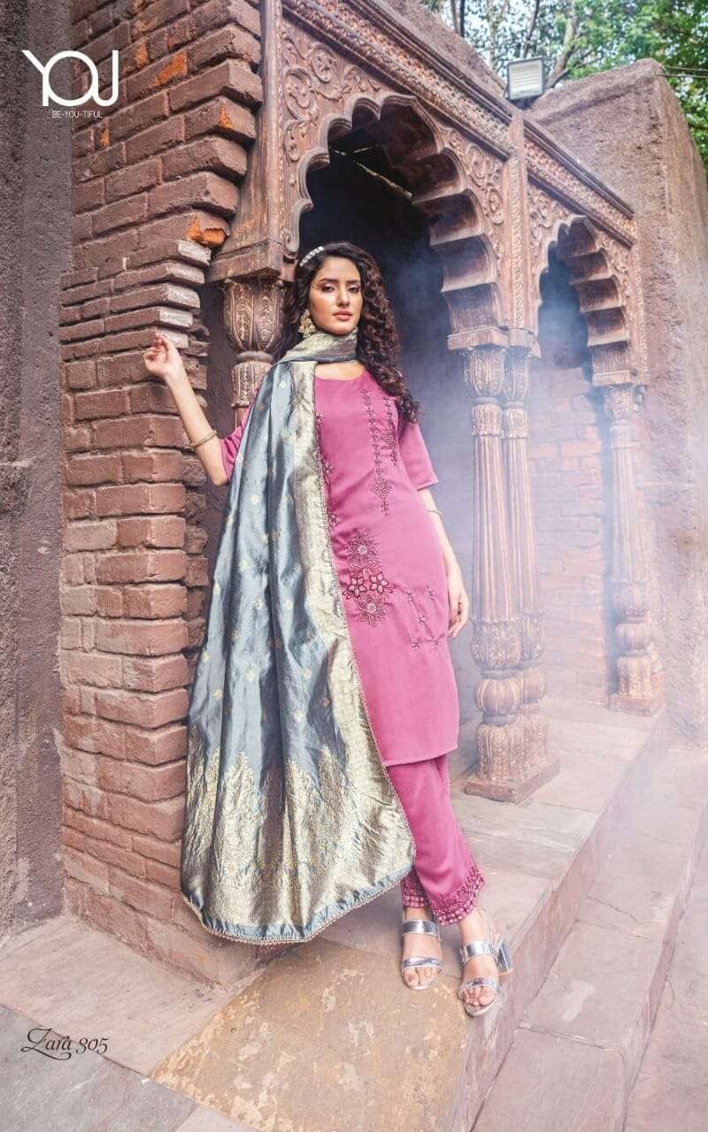 Zara Vol 3 Wanna Product New Fancy Hand work Kurti with Banarasi Dupatta