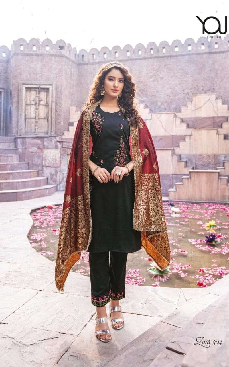 Zara Vol 3 Wanna Product New Fancy Hand work Kurti with Banarasi Dupatta