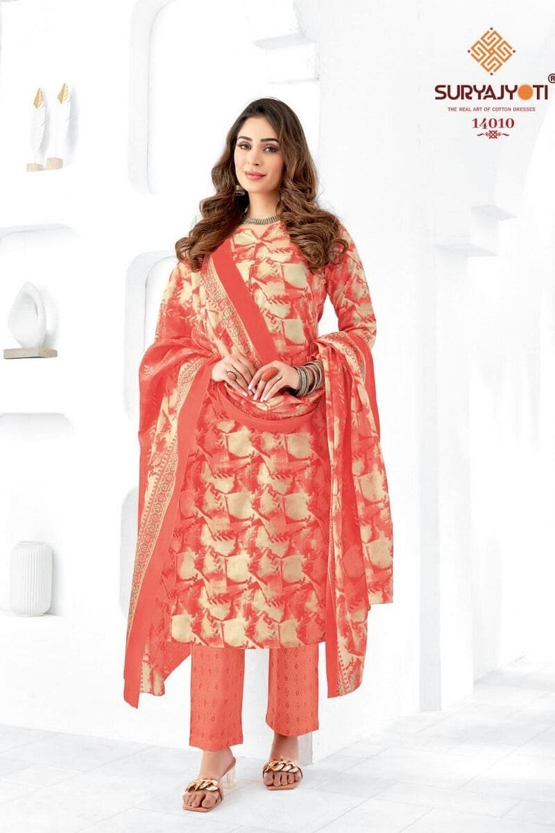 Zion Cotton Vol 14 Suryajyoti Wholesale Cotton Dress Material