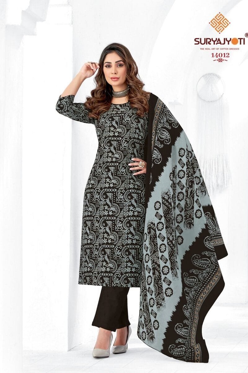 Zion Cotton Vol 14 Suryajyoti Wholesale Cotton Dress Material