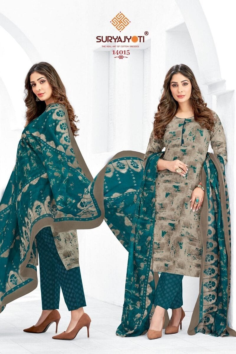 Zion Cotton Vol 14 Suryajyoti Wholesale Cotton Dress Material