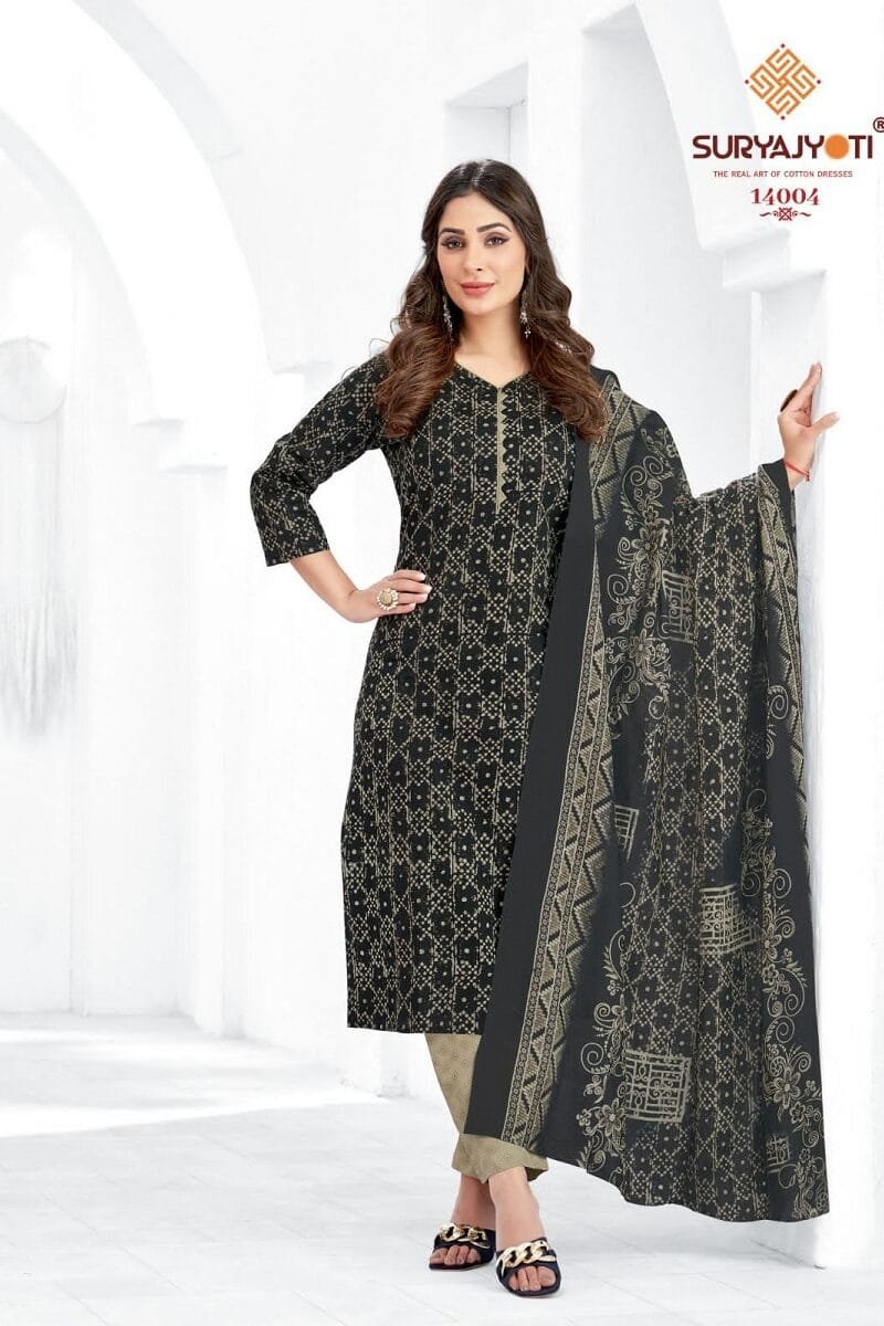 Zion Cotton Vol 14 Suryajyoti Wholesale Cotton Dress Material