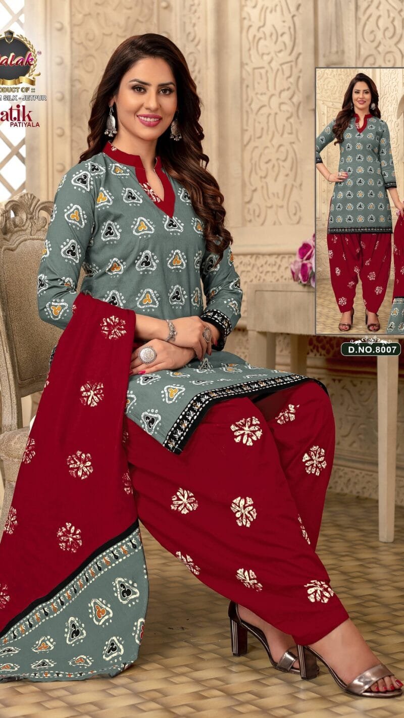 batik patiyala vol 8 palak choice Wholesale Cotton Dress Material