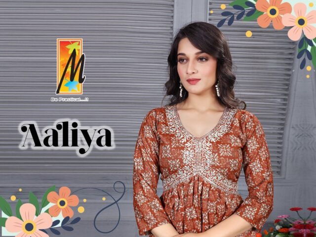 Aaliya Capsule Foil Print Aaliya Cut Work Readymade Collection