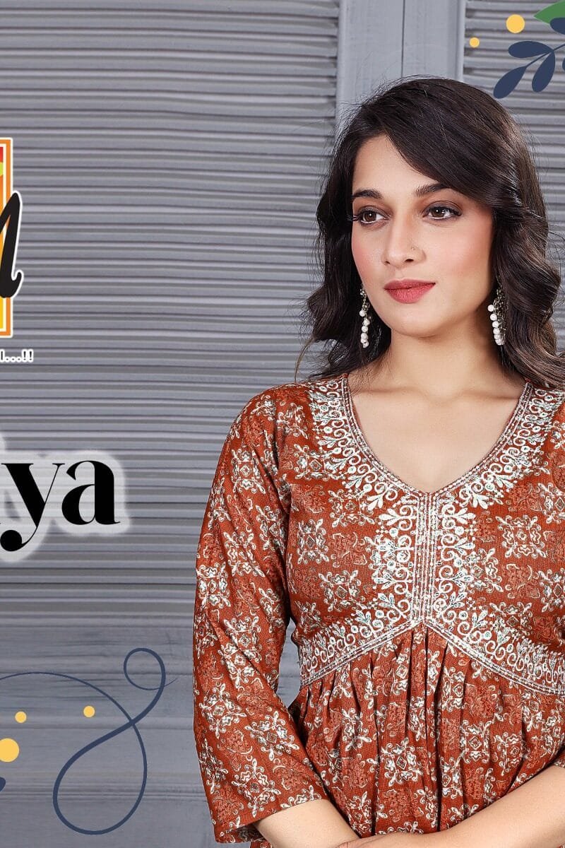 Aaliya Capsule Foil Print Aaliya Cut Work Readymade Collection