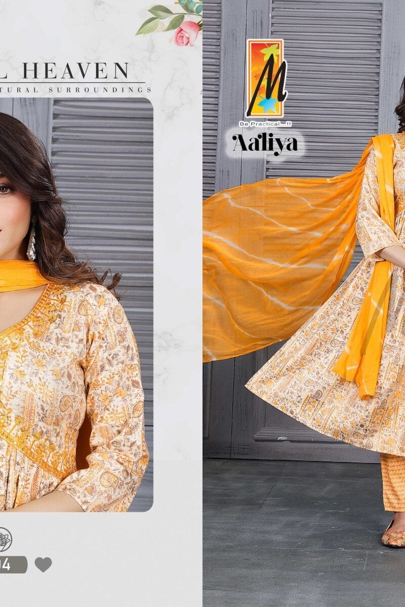 Aaliya Capsule Foil Print Aaliya Cut Work Readymade Collection