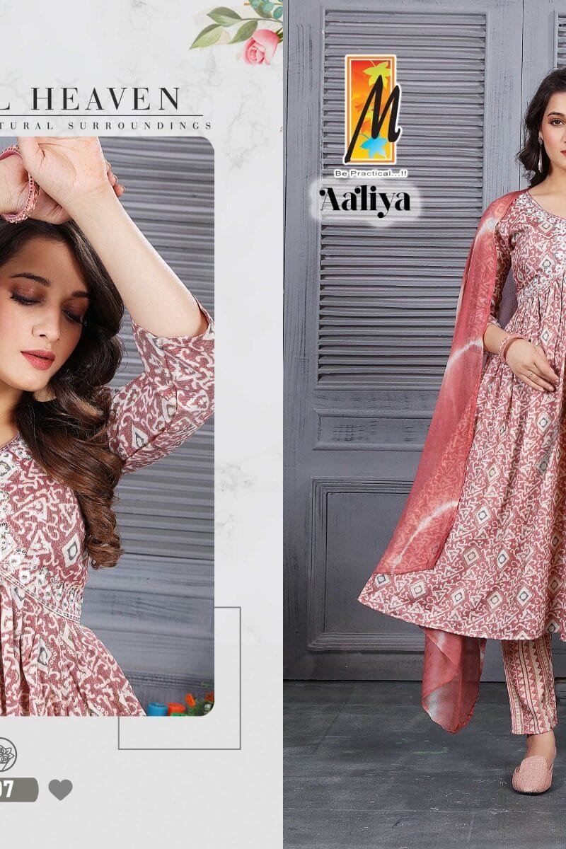 Aaliya Capsule Foil Print Aaliya Cut Work Readymade Collection