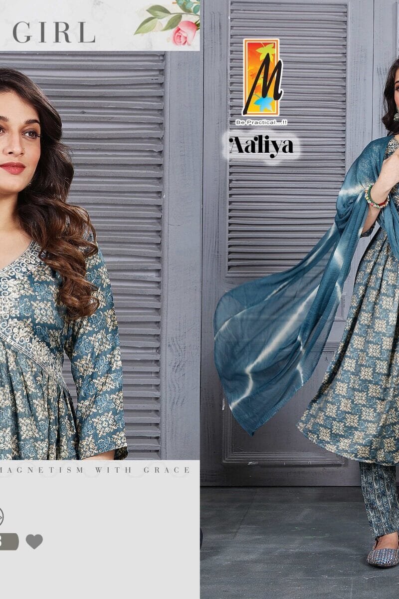 Aaliya Capsule Foil Print Aaliya Cut Work Readymade Collection