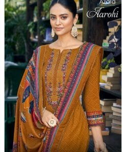 Aarohi Azara Cotton Slab Designer Print With EmbroideryWork