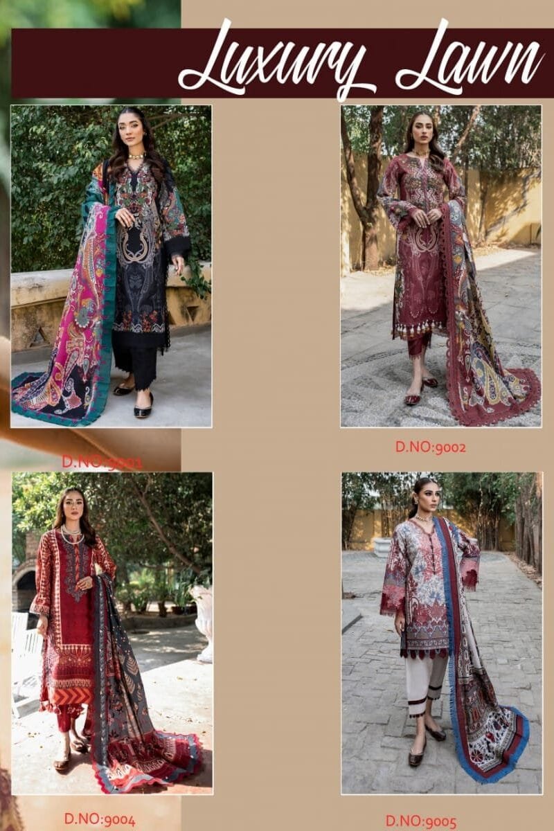 Agha Noor Vol 9 Wholesale Cotton Dress Material