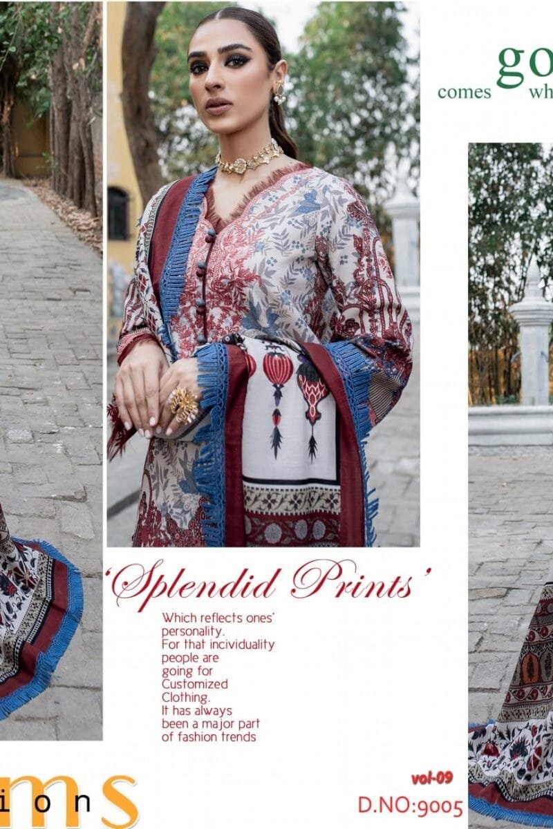 Agha Noor Vol 9 Wholesale Cotton Dress Material