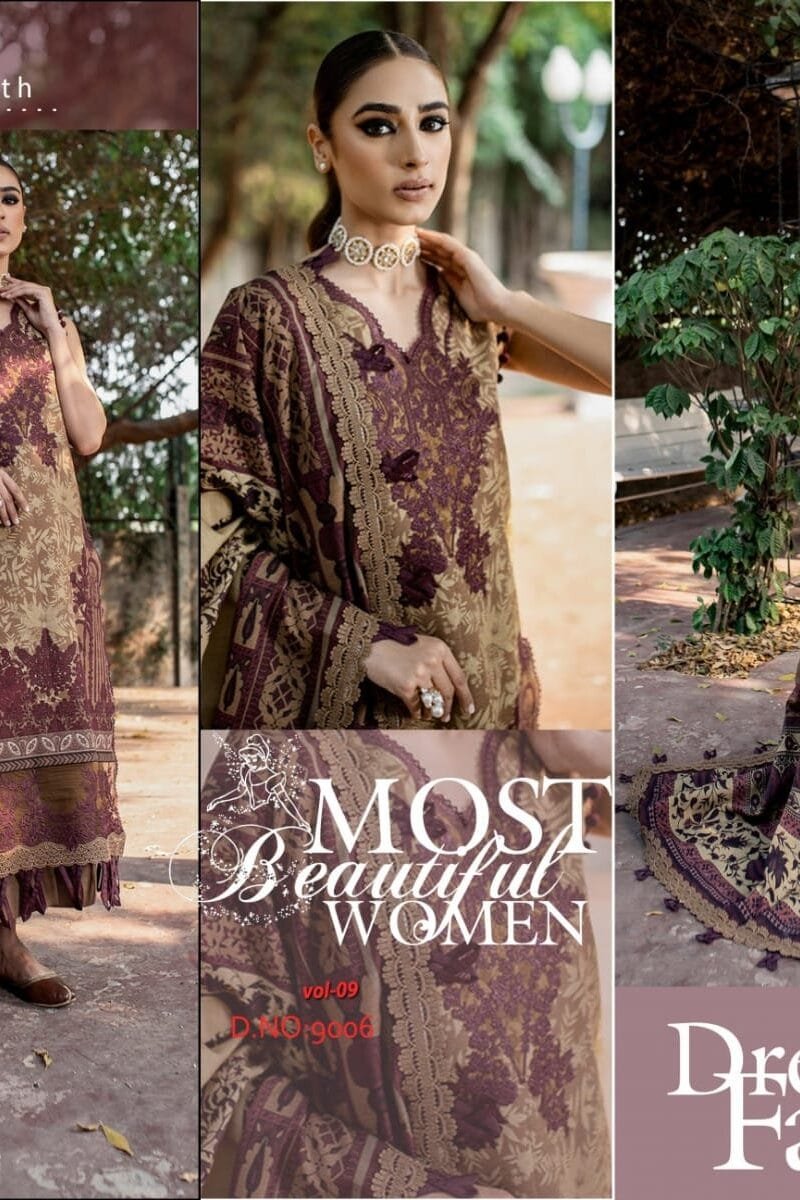 Agha Noor Vol 9 Wholesale Cotton Dress Material