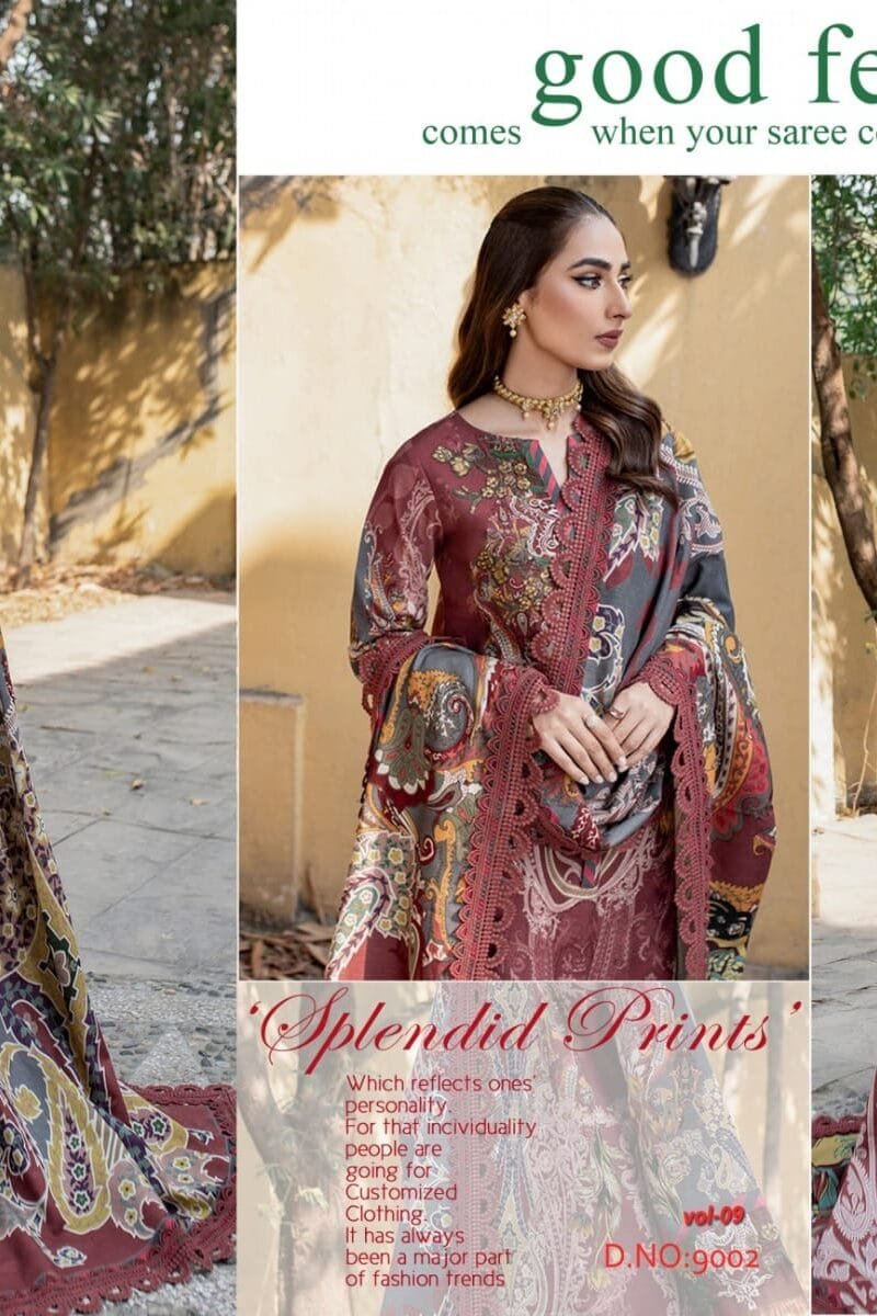 Agha Noor Vol 9 Wholesale Cotton Dress Material