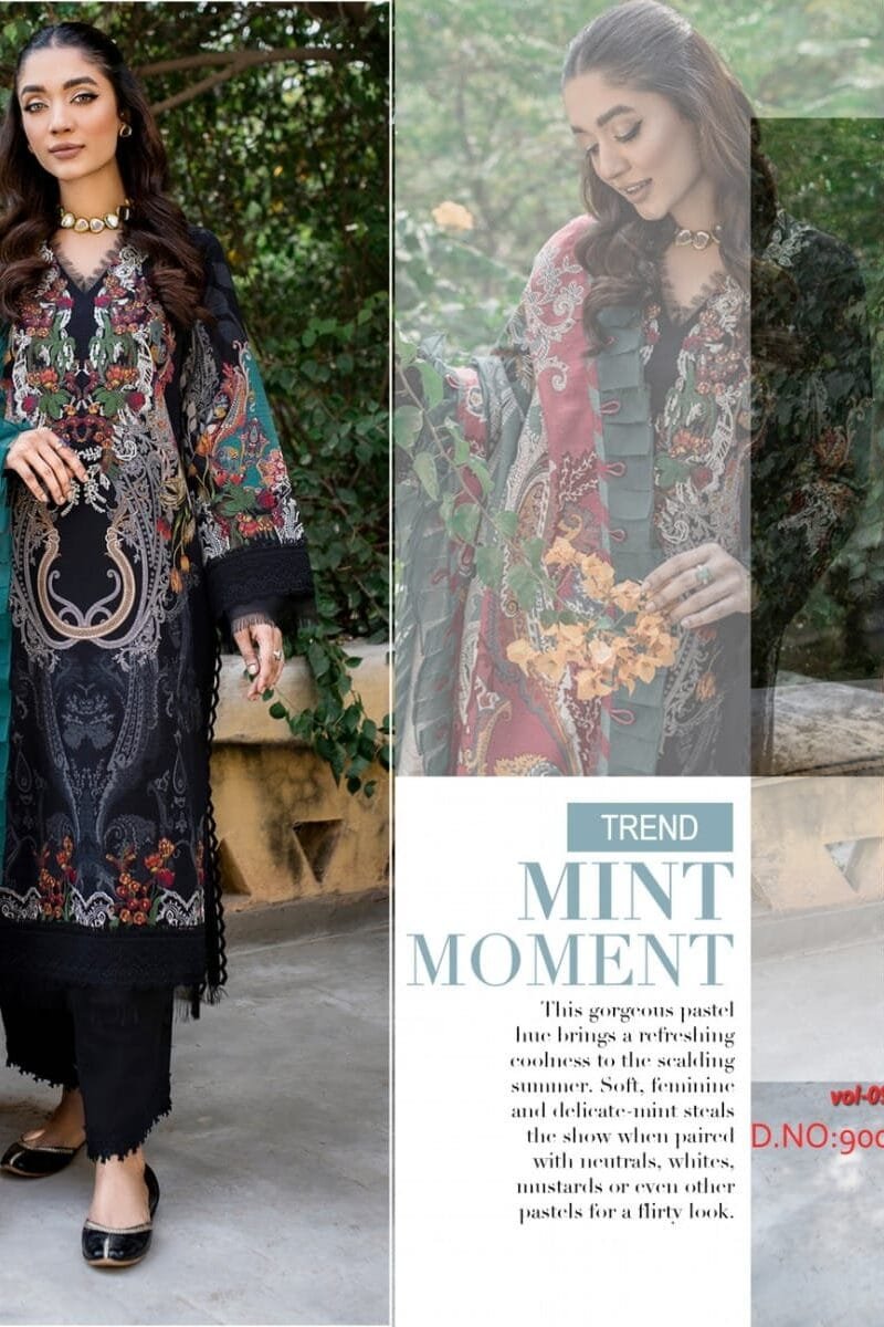 Agha Noor Vol 9 Wholesale Cotton Dress Material