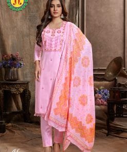 Alexa Jt Pure Heavy Cotton With Embroidery Work