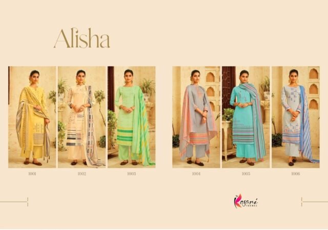 Alisa Kesari Trendz Print Lawn Cottan With Abla Work