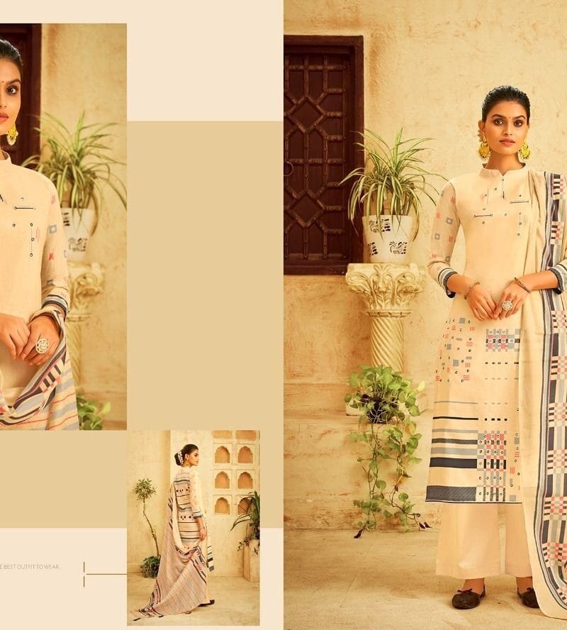 Alisa Kesari Trendz Print Lawn Cottan With Abla Work