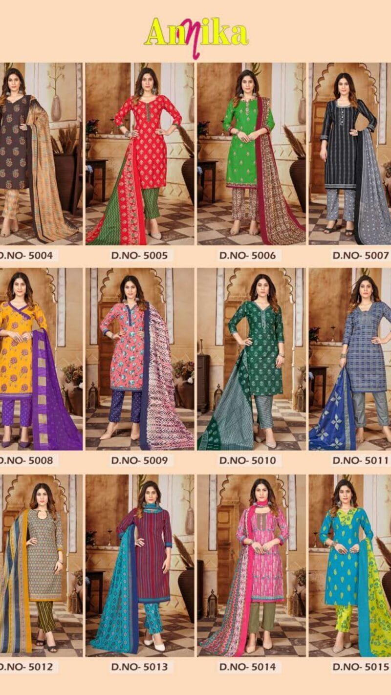 Annika Vol 5 Ganesha Wholesale Cotton Dress Material