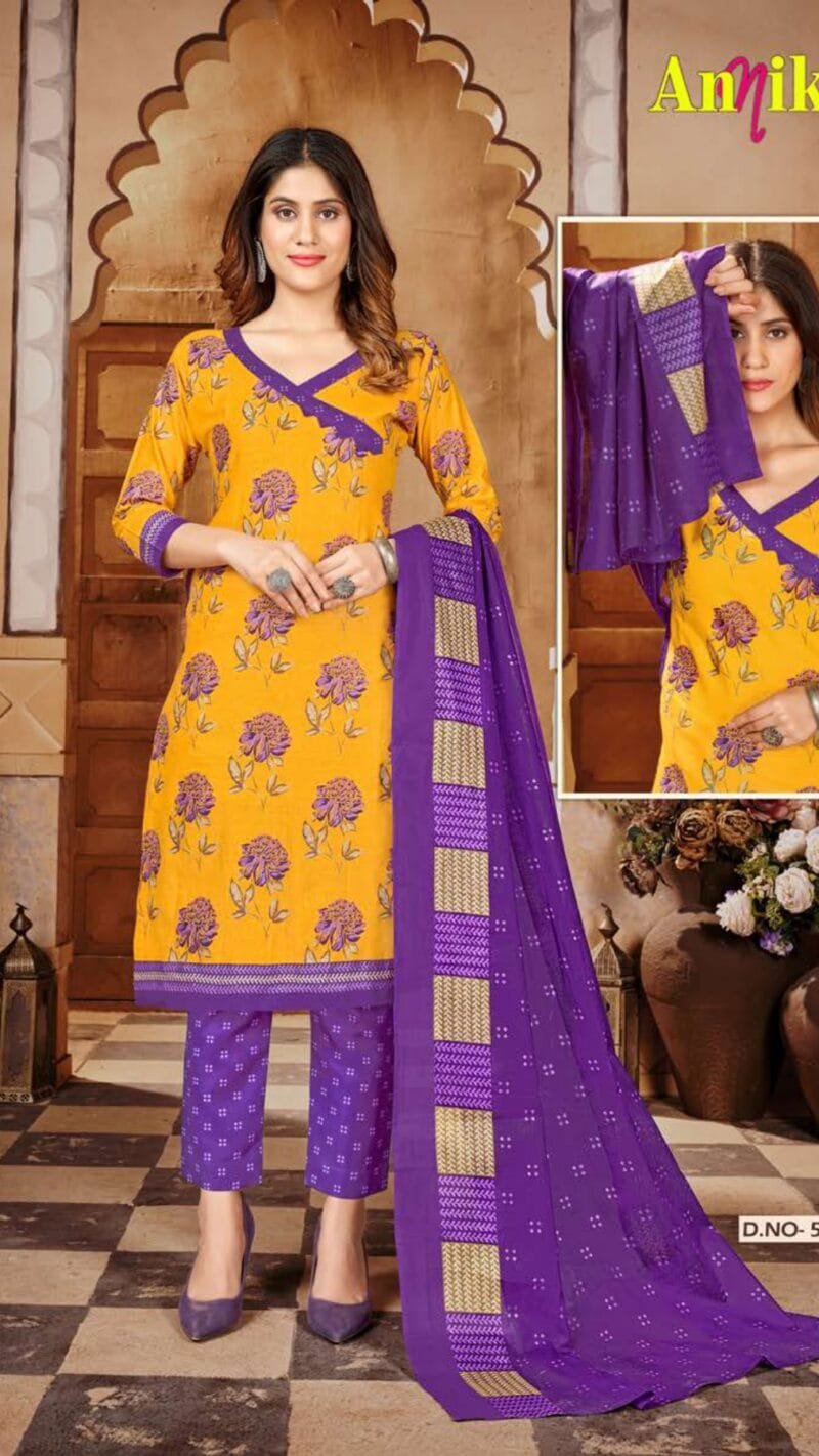 Annika Vol 5 Ganesha Wholesale Cotton Dress Material
