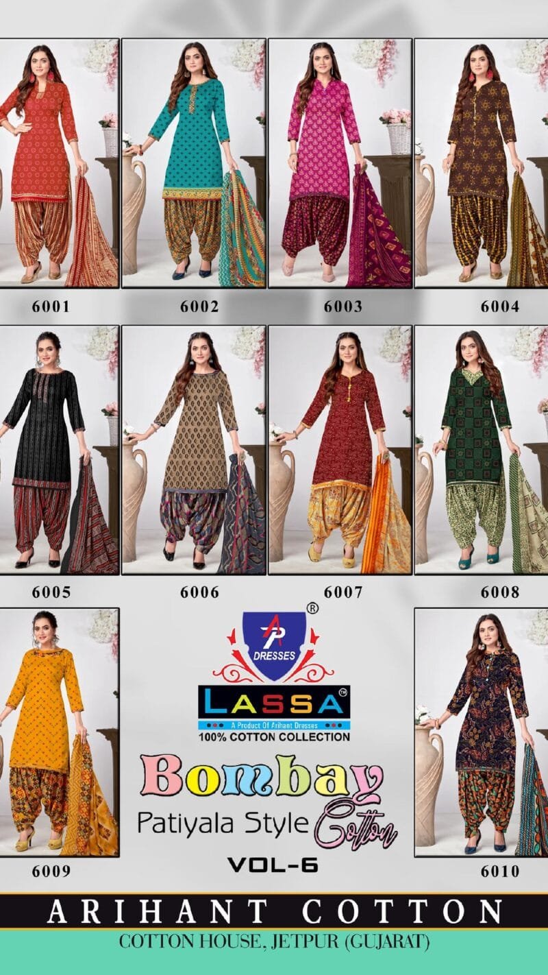Ap Lassa Bombay Cotton Vol 6 Wholesale Cotton Dress Material