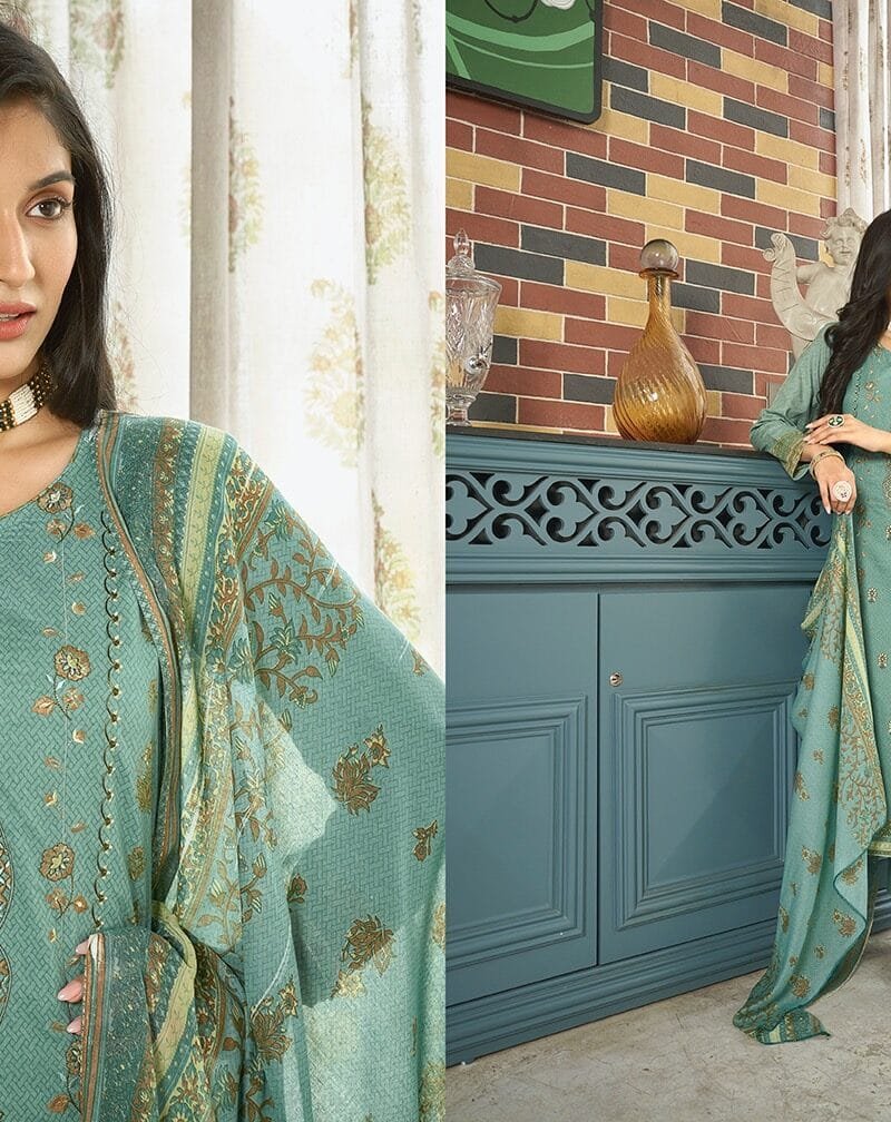 Aqsa Nazreen Cambric Embroidery Cotton Printed Suits