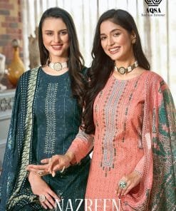 Aqsa Nazreen Cambric Embroidery Cotton Printed Suits