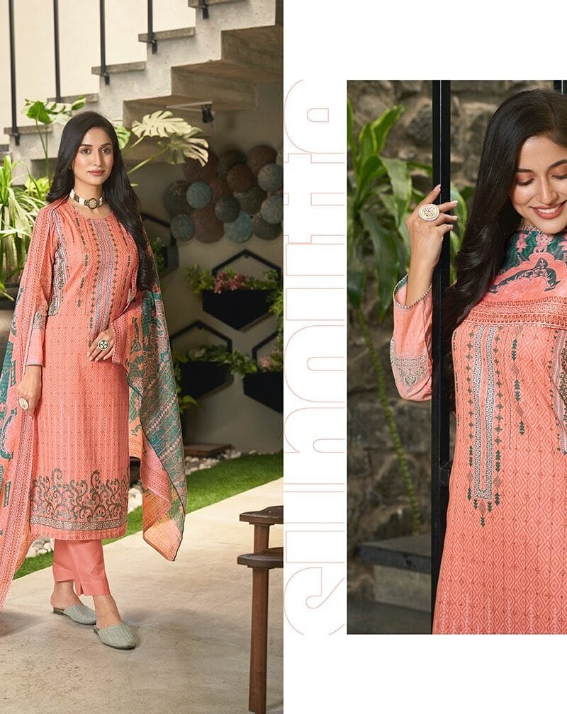 Aqsa Nazreen Cambric Embroidery Cotton Printed Suits