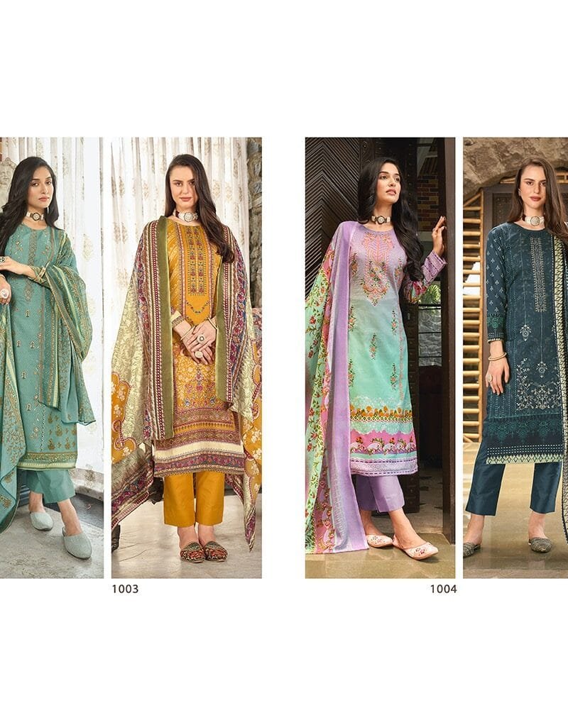 Aqsa Nazreen Cambric Embroidery Cotton Printed Suits