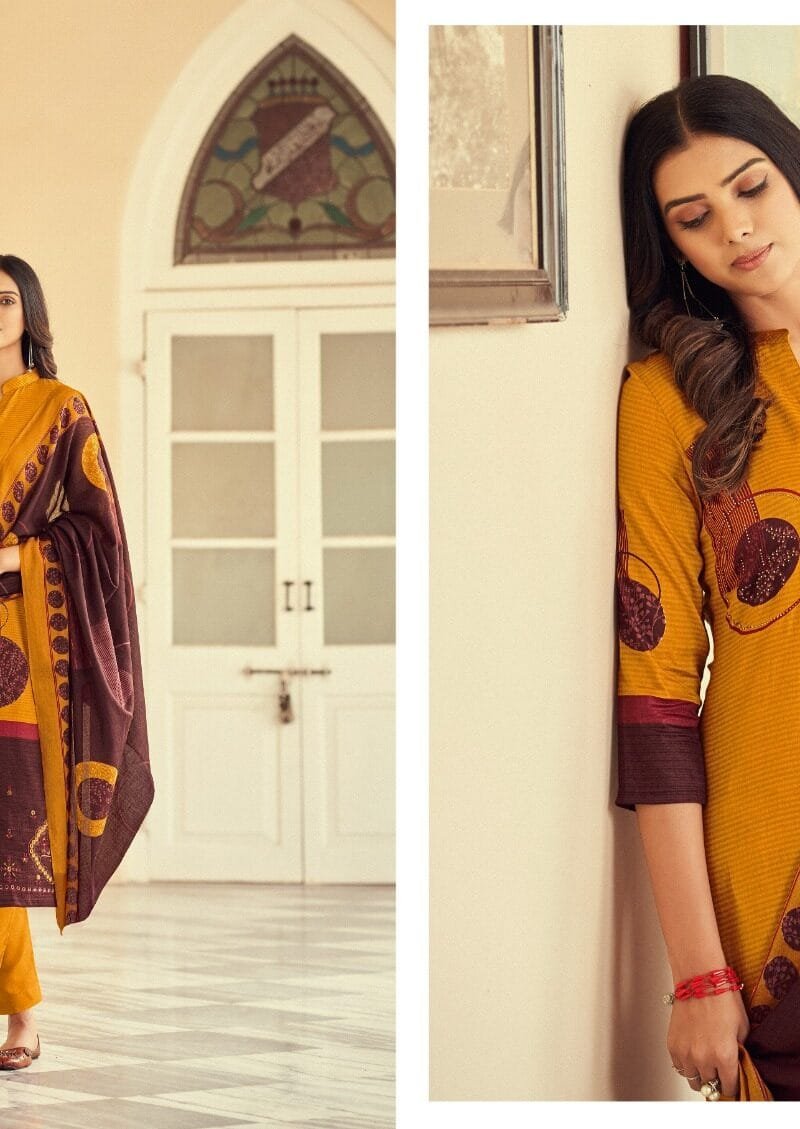 Azara Maria Pure Zam Cotton Designer Prints With Daman Embroidery