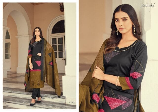 Azara Maria Pure Zam Cotton Designer Prints With Daman Embroidery