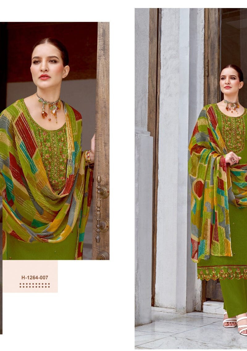BAANI Vol 5 Alok Suit Pure Zam Negative Print With Fancy Embroidery
