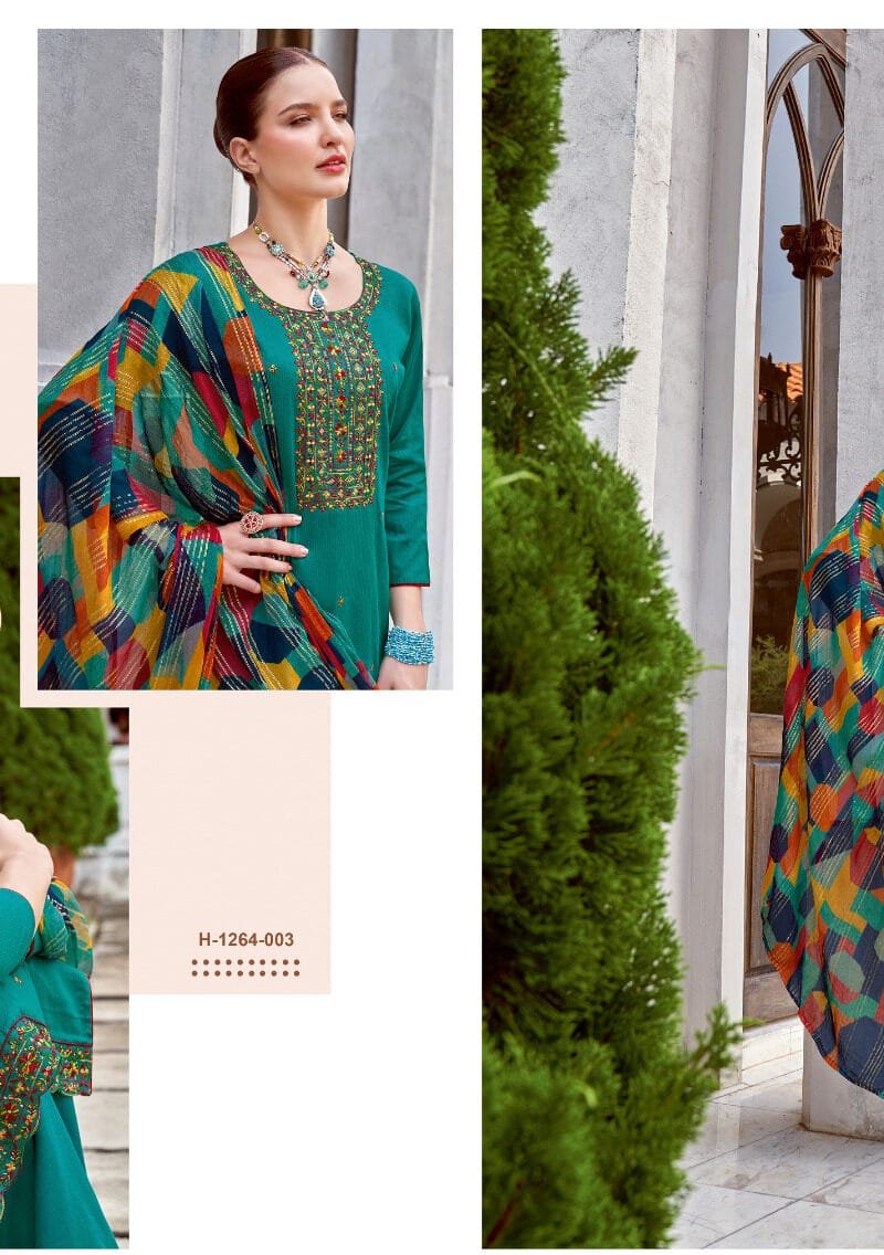 BAANI Vol 5 Alok Suit Pure Zam Negative Print With Fancy Embroidery