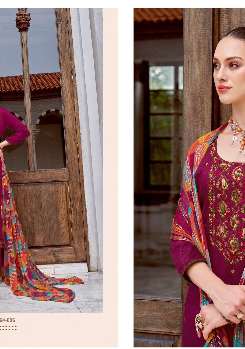 BAANI Vol 5 Alok Suit Pure Zam Negative Print With Fancy Embroidery