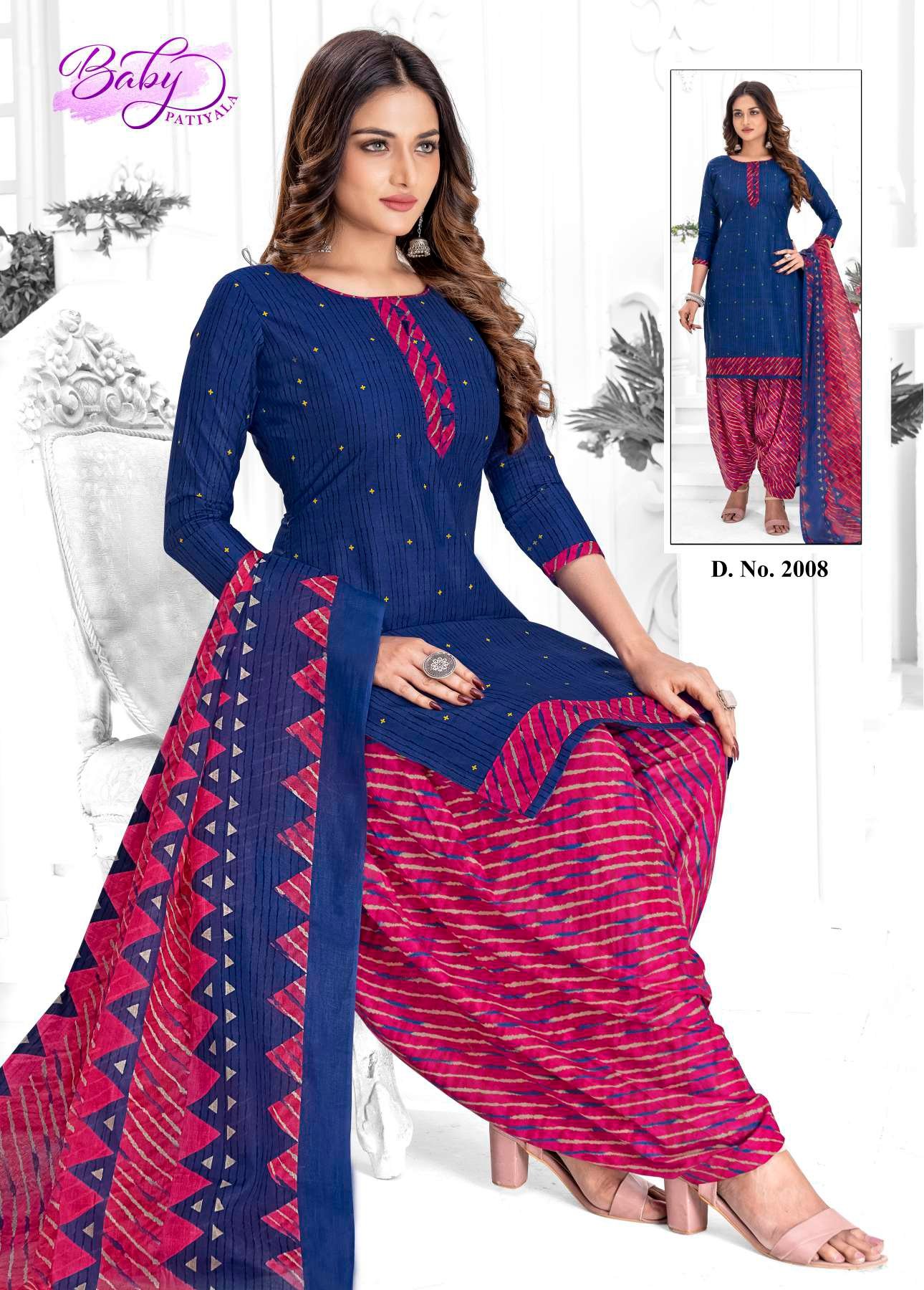 Ganesha Desi Patiyala Cotton Printed Casual Daily Wear Ready Made Dress  Collection - The Ethnic World