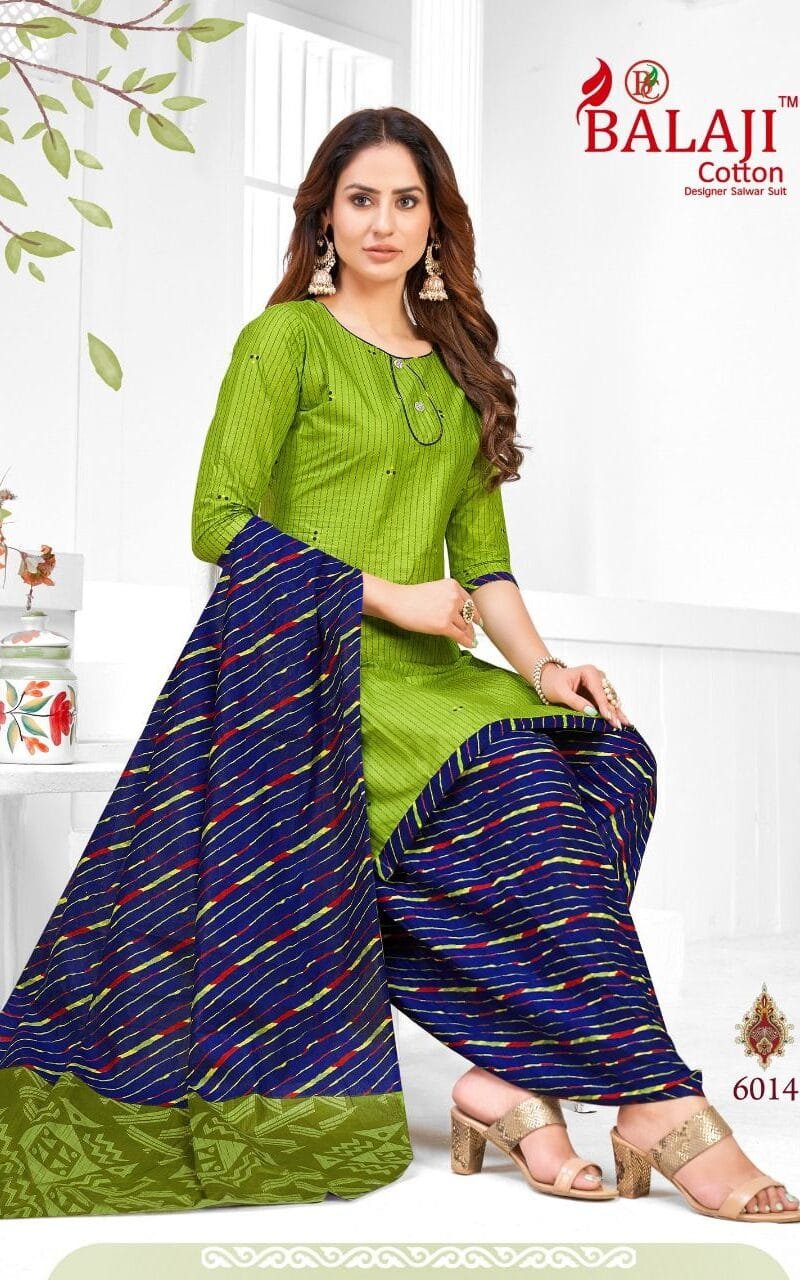 Balaji Rajwadi Patiyala Vol 6 Wholesale Cotton Dress Material