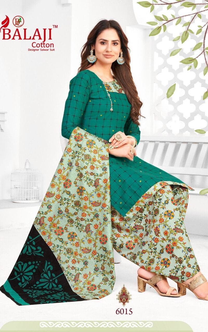 Balaji Rajwadi Patiyala Vol 6 Wholesale Cotton Dress Material