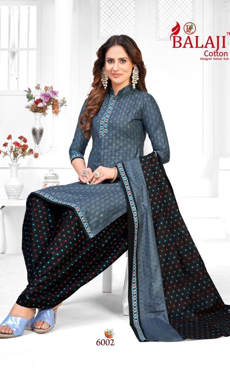 Balaji Rajwadi Patiyala Vol 6 Wholesale Cotton Dress Material