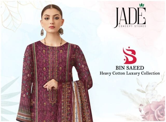 Bin Saeed Heavy Cotton Luxury Collection Jade Pure Heavy Lawn Cotton