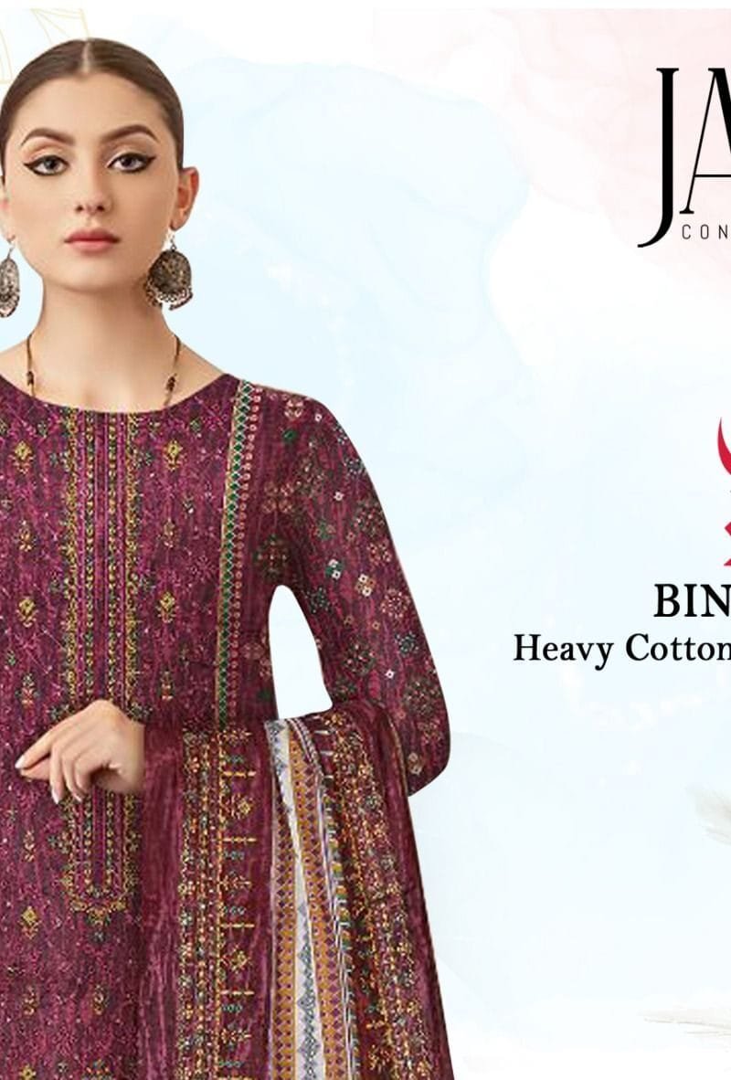 Bin Saeed Heavy Cotton Luxury Collection Jade Pure Heavy Lawn Cotton