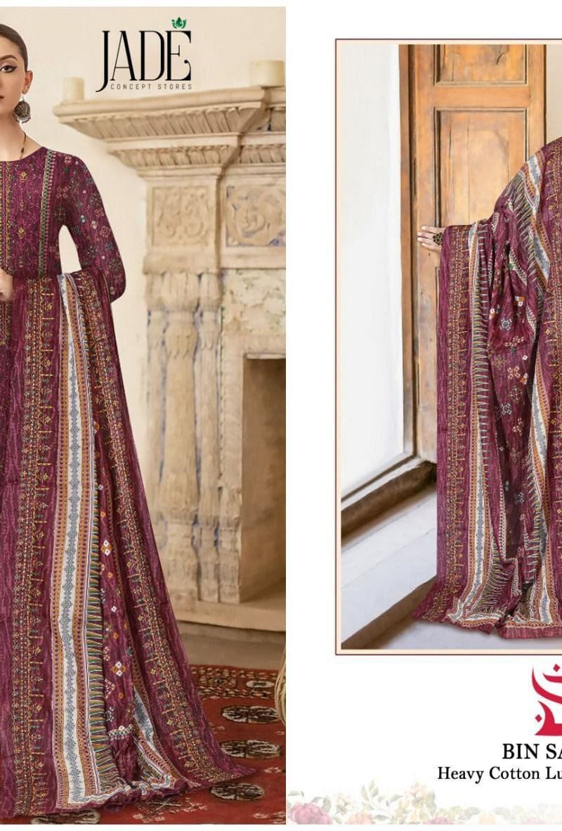 Bin Saeed Heavy Cotton Luxury Collection Jade Pure Heavy Lawn Cotton