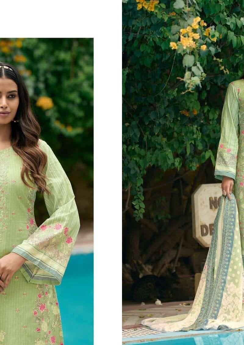 Bin Saeed Lawn Vol 2 Deepsy Suits Pure Cotton With Self Embroidery