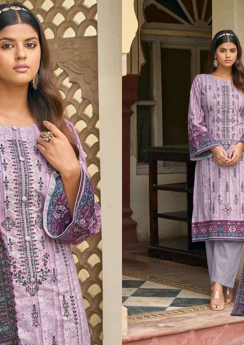 Bin Saeed Lawn Vol 2 Deepsy Suits Pure Cotton With Self Embroidery